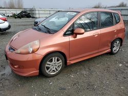 Salvage cars for sale at Arlington, WA auction: 2007 Honda FIT S