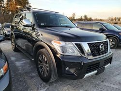 Salvage cars for sale at North Billerica, MA auction: 2017 Nissan Armada SV