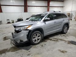 Salvage cars for sale at Albany, NY auction: 2015 Toyota Highlander XLE