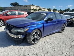 Salvage cars for sale at Opa Locka, FL auction: 2021 Honda Accord Sport