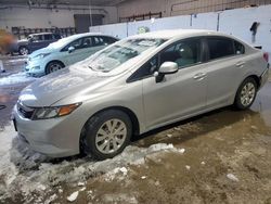 Salvage cars for sale at Candia, NH auction: 2012 Honda Civic LX