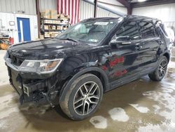 Salvage cars for sale at West Mifflin, PA auction: 2017 Ford Explorer Sport