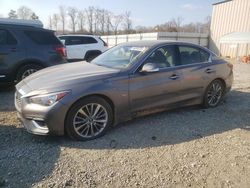 Salvage cars for sale at Spartanburg, SC auction: 2018 Infiniti Q50 Luxe