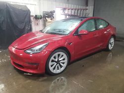 Salvage cars for sale at Elgin, IL auction: 2022 Tesla Model 3