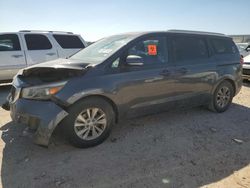 Salvage cars for sale at San Antonio, TX auction: 2015 KIA Sedona LX