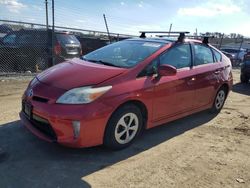 Salvage cars for sale at Laurel, MD auction: 2012 Toyota Prius