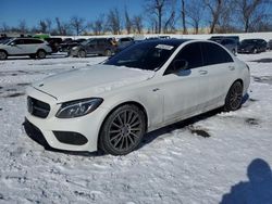 Salvage cars for sale at Bridgeton, MO auction: 2017 Mercedes-Benz C 43 4matic AMG