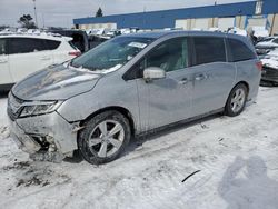 Salvage cars for sale at Woodhaven, MI auction: 2020 Honda Odyssey EXL