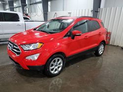 Salvage cars for sale at auction: 2018 Ford Ecosport SE