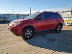 Salvage cars for sale at Grand Prairie, TX auction: 2017 Toyota Rav4 LE