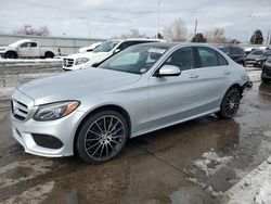 Salvage cars for sale at Littleton, CO auction: 2015 Mercedes-Benz C 300 4matic