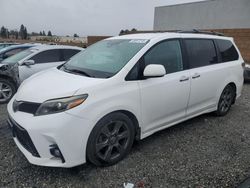 Salvage cars for sale at Mentone, CA auction: 2019 Toyota Sienna SE