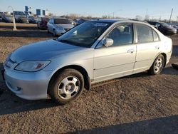 Salvage cars for sale at Des Moines, IA auction: 2004 Honda Civic Hybrid