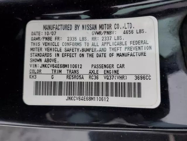 2008 Infiniti G37 Base