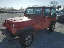 Salvage cars for sale at Riverview, FL auction: 1994 Jeep Wrangler / YJ S