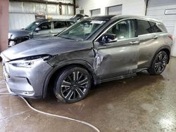 Salvage cars for sale at Chicago Heights, IL auction: 2021 Infiniti QX50 Luxe