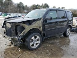 Salvage cars for sale at Mendon, MA auction: 2015 Honda Pilot EXL