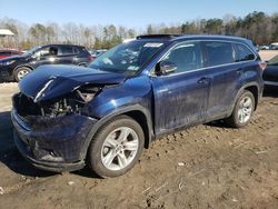 Salvage cars for sale from Copart Charles City, VA: 2016 Toyota Highlander Hybrid Limited