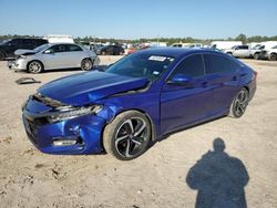 Salvage cars for sale at Houston, TX auction: 2019 Honda Accord Sport