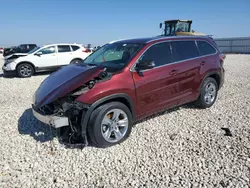 Carros salvage sin ofertas aún a la venta en subasta: 2015 Toyota Highlander Limited