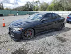 Salvage cars for sale at Riverview, FL auction: 2018 Alfa Romeo Giulia TI