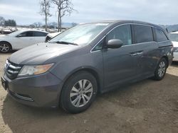 Salvage cars for sale at San Martin, CA auction: 2016 Honda Odyssey EXL