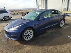 Salvage cars for sale at Albuquerque, NM auction: 2022 Tesla Model 3