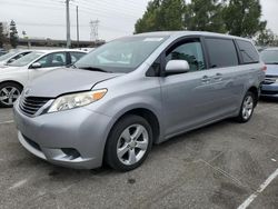 Salvage cars for sale from Copart Rancho Cucamonga, CA: 2012 Toyota Sienna Base