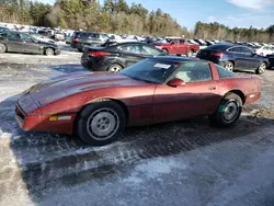 Salvage cars for sale at Mendon, MA auction: 1986 Chevrolet Corvette