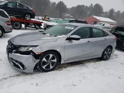 Salvage cars for sale at Mendon, MA auction: 2019 Honda Civic LX