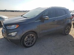 Salvage cars for sale at San Antonio, TX auction: 2020 Ford Ecosport Titanium