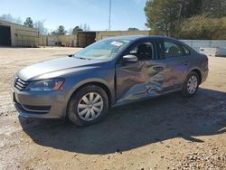 Salvage cars for sale at Knightdale, NC auction: 2013 Volkswagen Passat S