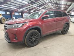 Salvage cars for sale at East Granby, CT auction: 2019 Toyota Highlander SE