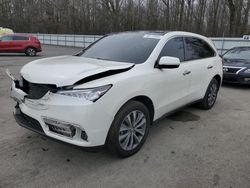 Salvage cars for sale at Glassboro, NJ auction: 2016 Acura MDX Technology