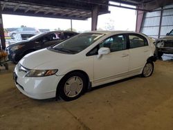 Salvage cars for sale from Copart American Canyon, CA: 2007 Honda Civic Hybrid