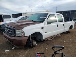 Salvage trucks for sale at Brighton, CO auction: 2002 Ford F350 SRW Super Duty