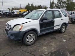 Honda crv salvage cars for sale: 2006 Honda CR-V LX