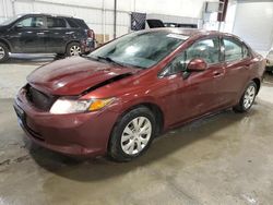 Salvage cars for sale at Avon, MN auction: 2012 Honda Civic LX