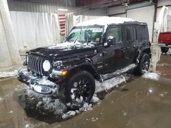 Salvage cars for sale at Central Square, NY auction: 2023 Jeep Wrangler Sahara 4XE