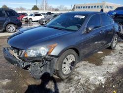 Salvage cars for sale at Littleton, CO auction: 2010 Honda Accord LX