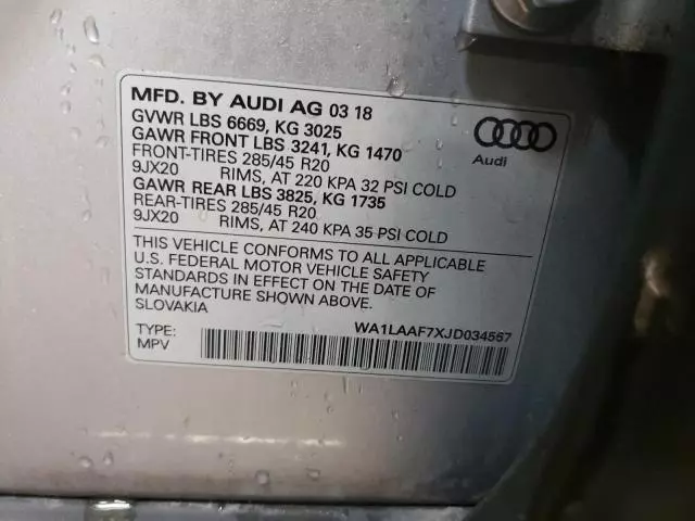 2018 Audi Q7 Premium Plus