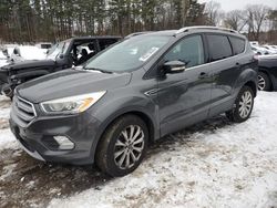 Salvage cars for sale at North Billerica, MA auction: 2017 Ford Escape Titanium