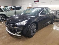 Salvage cars for sale at Elgin, IL auction: 2019 Tesla Model 3