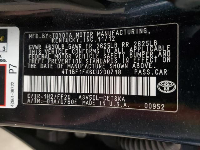 2012 Toyota Camry Base