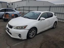 Salvage cars for sale at Vallejo, CA auction: 2012 Lexus CT 200