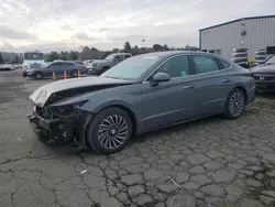 Salvage cars for sale at Vallejo, CA auction: 2022 Hyundai Sonata Hybrid