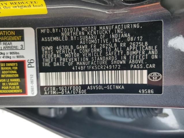 2012 Toyota Camry Base