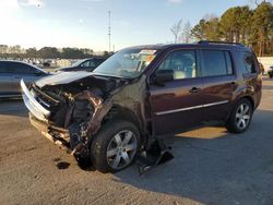 Salvage cars for sale at Dunn, NC auction: 2013 Honda Pilot Touring