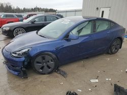 Salvage cars for sale at Franklin, WI auction: 2022 Tesla Model 3