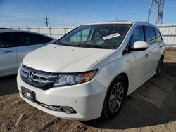 Salvage cars for sale at Elgin, IL auction: 2014 Honda Odyssey Touring